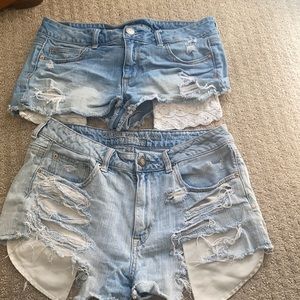 2 pairs of American Eagle jean shorts